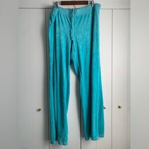 Juicy Couture Velour‎ Pants Teal Blue 2X